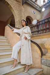 Embroidery kaftan - taupe embroidery